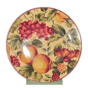 Waverly‎ Garden Room Floral Manor Salad Plate (s) Fruit peaches Cherries